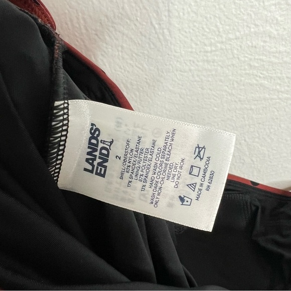 NWT Lands' End Chlorine-Resistant Sweetheart Swin Dress One Piece Swimsuit Sz 2 - Picture 9 of 10